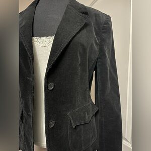 Corduroy Lady Hathaway Black Women's Blazer 
Dark Academia